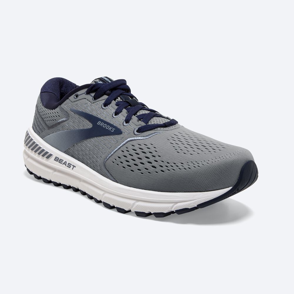 Men's Brooks Beast '20 Road Running Shoes Blue/Grey/Navy | USA72398