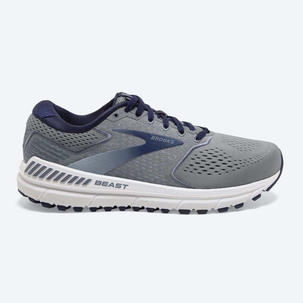 Men\'s Brooks Beast \'20 Road Running Shoes Blue/Grey/Navy | USA72398