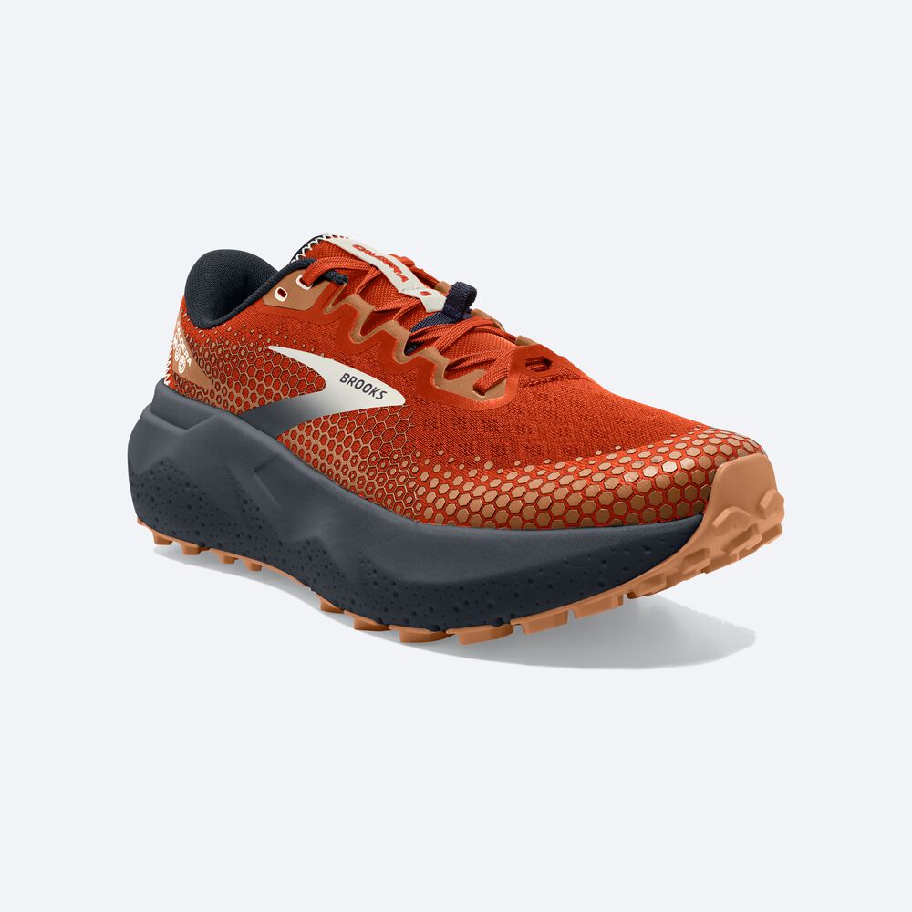 Men's Brooks Caldera 6 Trail Running Shoes Orange/Navy | USA62951