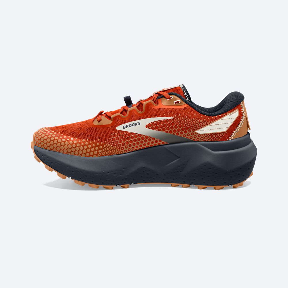 Men's Brooks Caldera 6 Trail Running Shoes Orange/Navy | USA62951