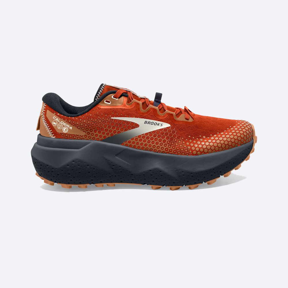 Men\'s Brooks Caldera 6 Trail Running Shoes Orange/Navy | USA62951