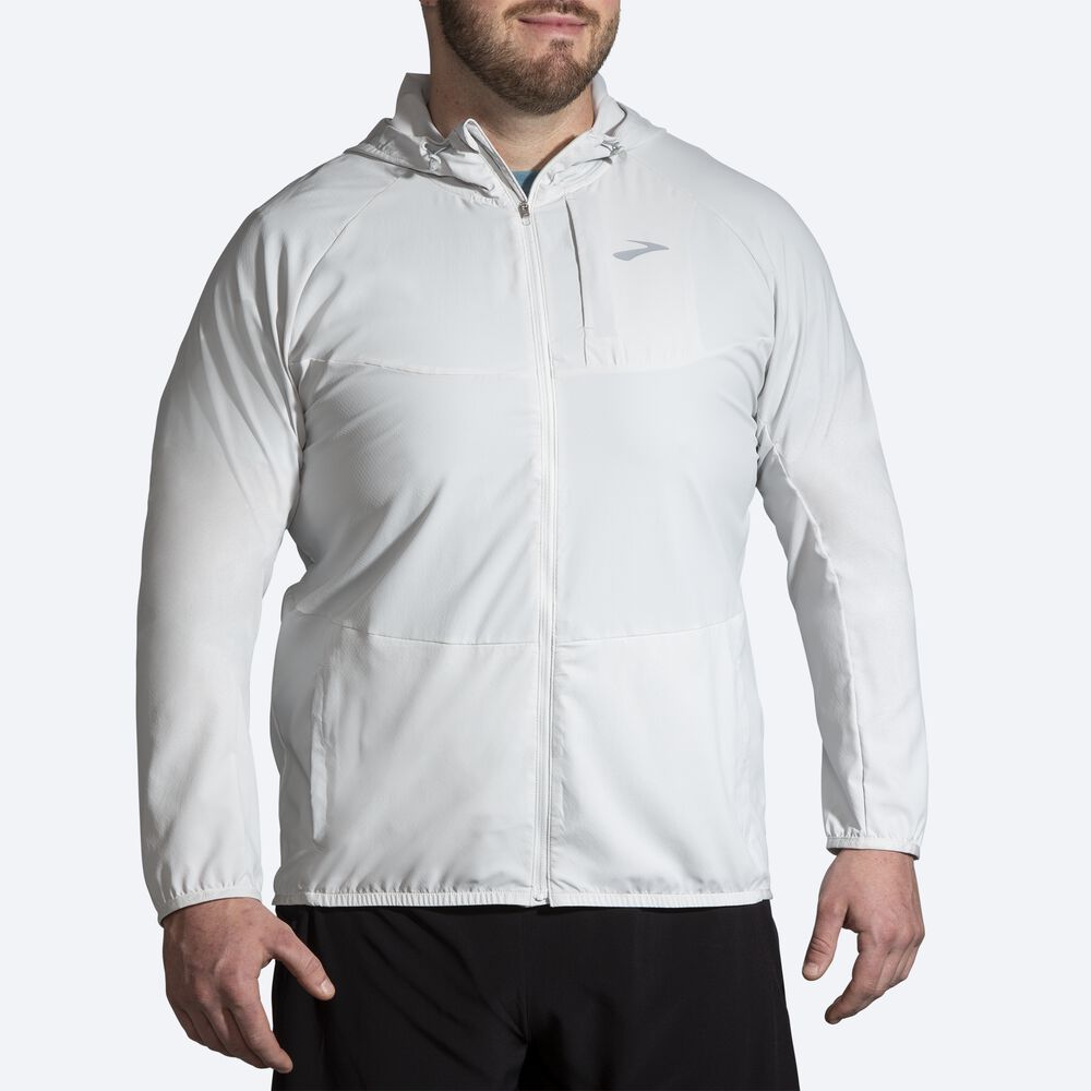 Men's Brooks Canopy Jackets White | USA46321