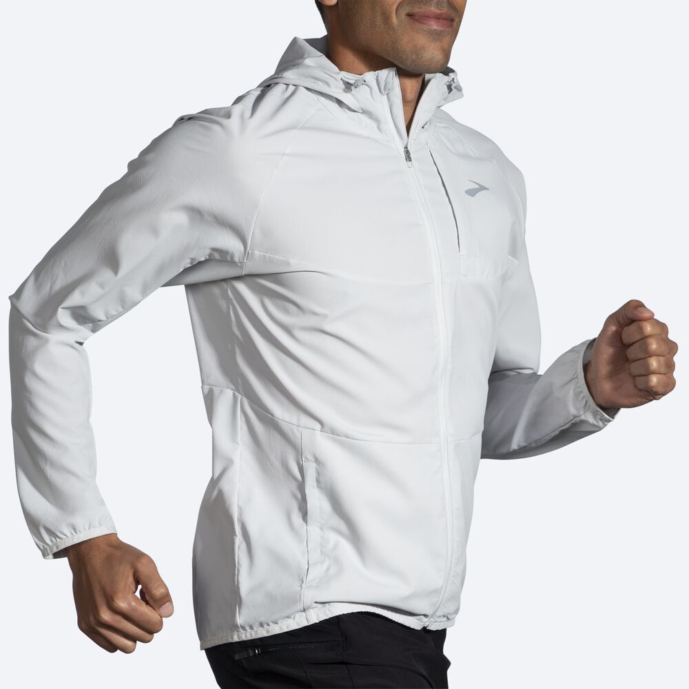 Men's Brooks Canopy Jackets White | USA46321