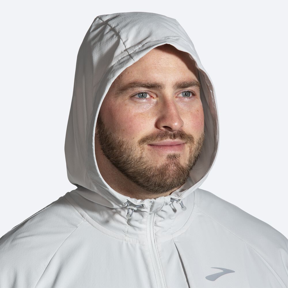 Men's Brooks Canopy Jackets White | USA46321