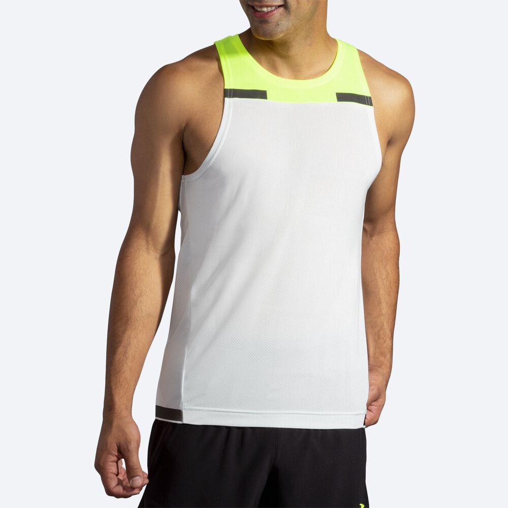 Men's Brooks Carbonite Tanks Grey | USA69482