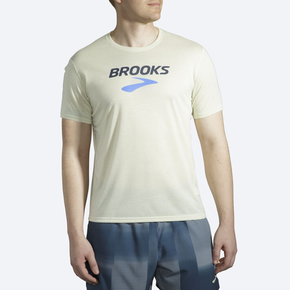 Men's Brooks Distance Graphic Short Sleeve T-Shirts Orange | USA46517