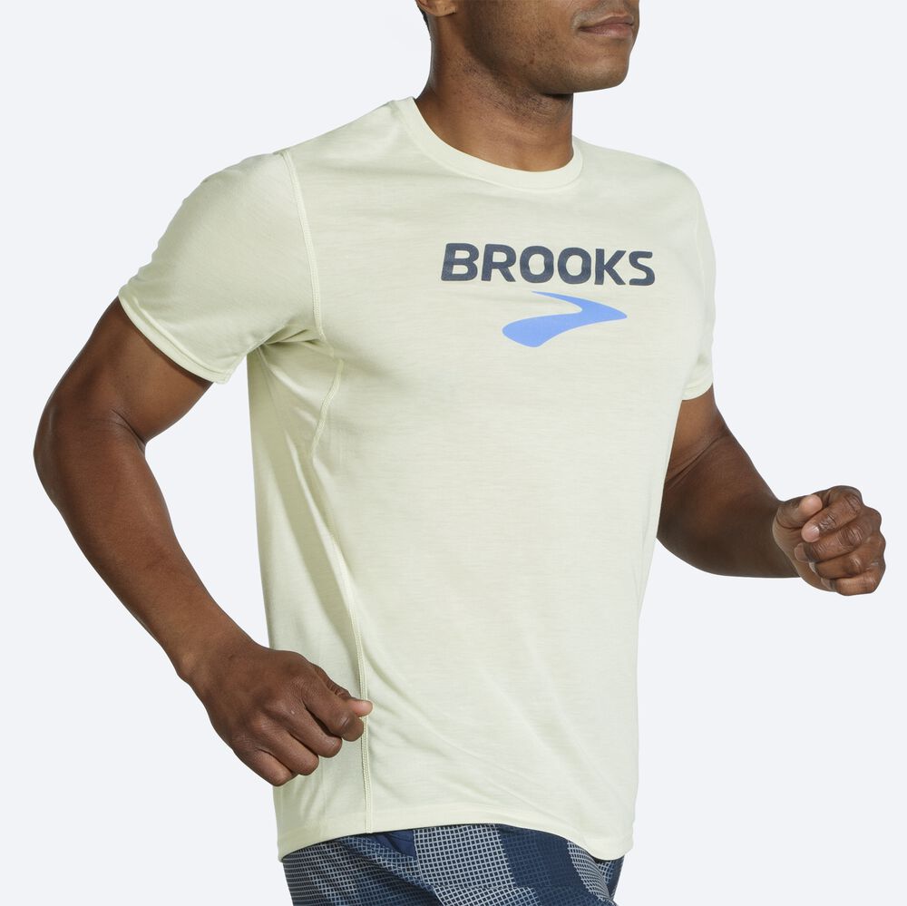 Men's Brooks Distance Graphic Short Sleeve T-Shirts Orange | USA46517