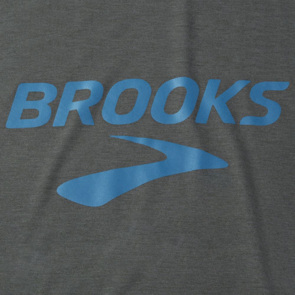 Men's Brooks Distance Graphic Short Sleeve T-Shirts Dark | USA57091