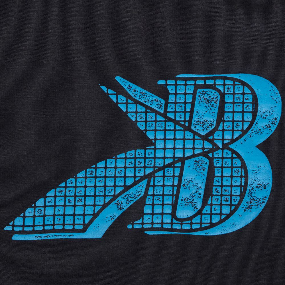 Men's Brooks Distance Graphic Short Sleeve T-Shirts Black/Blue | USA85732