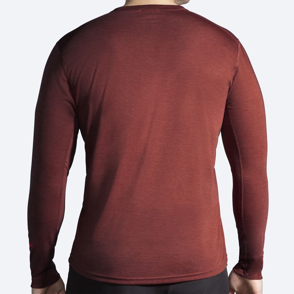 Men's Brooks Distance Long Sleeve T-Shirts Copper | USA96025