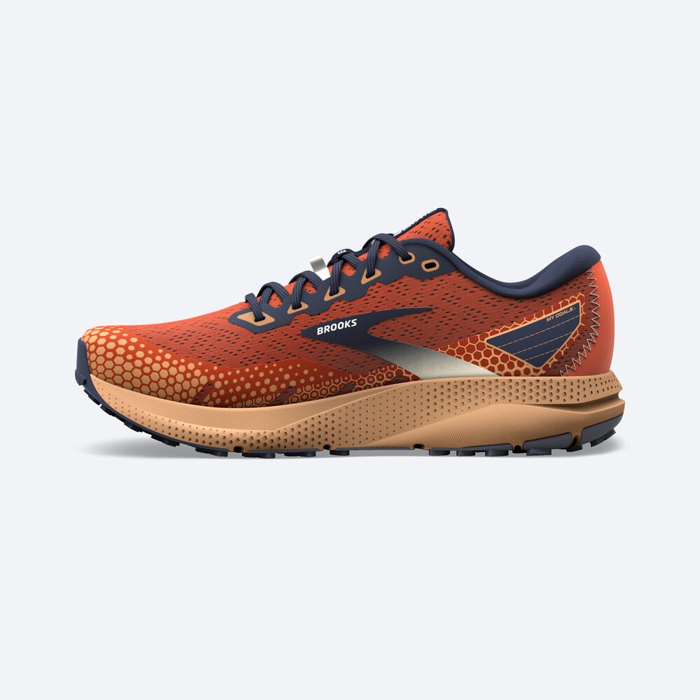 Men's Brooks Divide 3 Trail Running Shoes Orange/Navy | USA30549