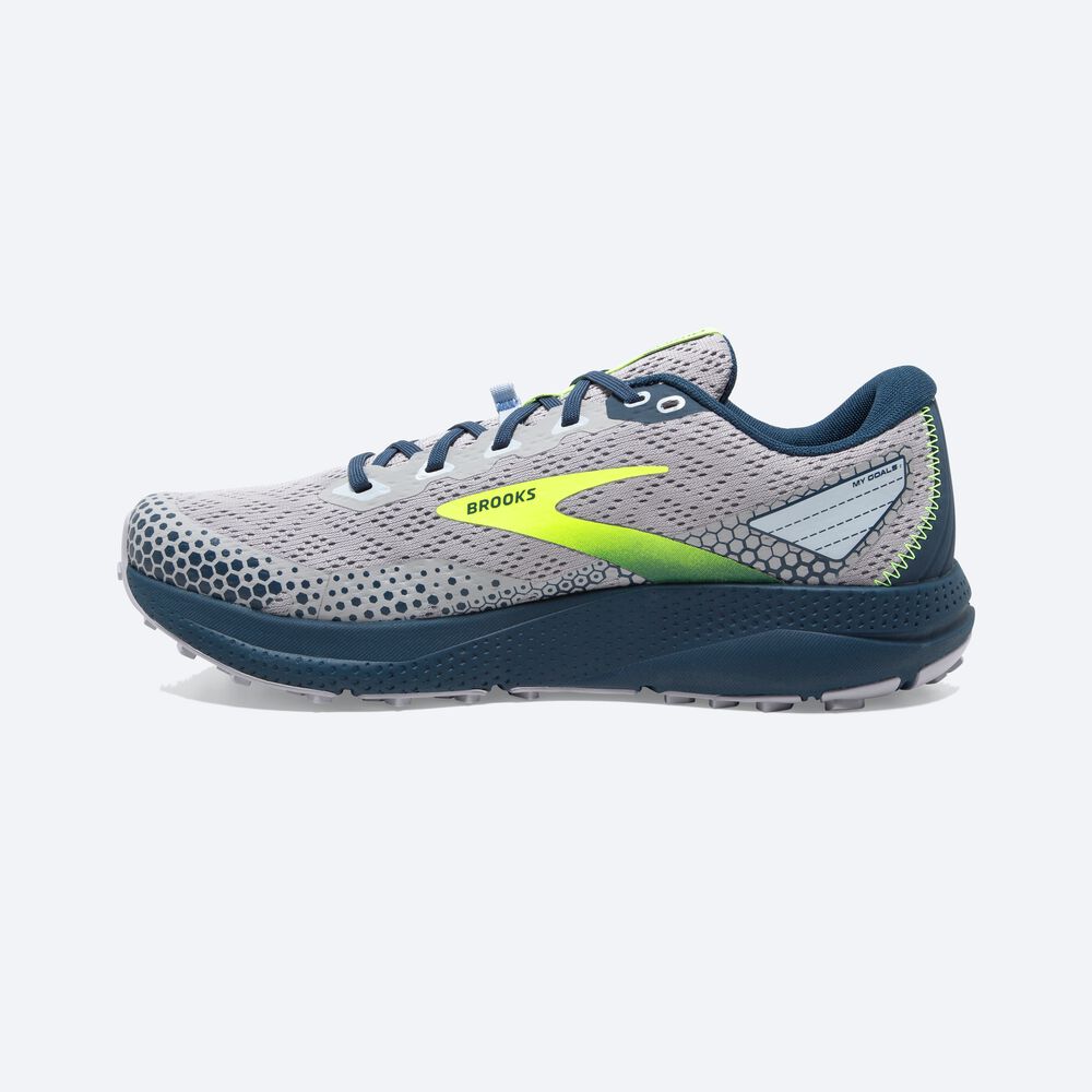 Men's Brooks Divide 3 Trail Running Shoes Grey/Navy | USA48075