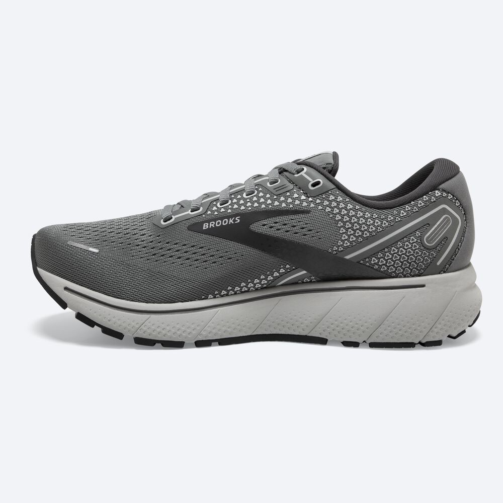 Men's Brooks Ghost 14 Road Running Shoes Grey | USA08531