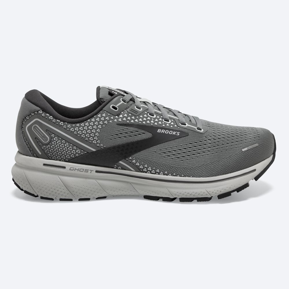 Men\'s Brooks Ghost 14 Road Running Shoes Grey | USA08531