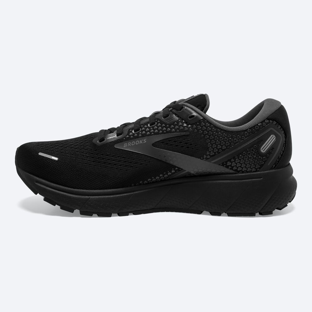 Men's Brooks Ghost 14 Road Running Shoes Black | USA79032