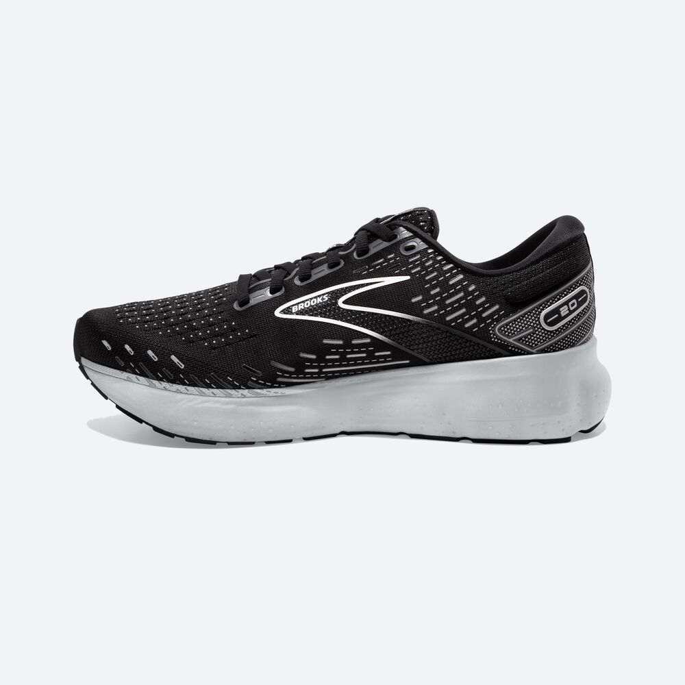 Men's Brooks Glycerin 20 Road Running Shoes Black/White | USA16508