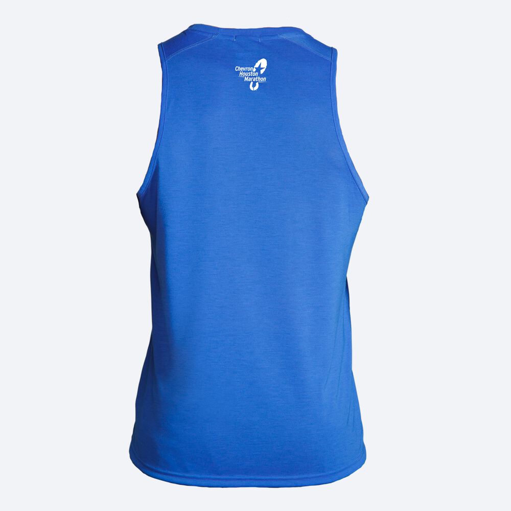 Men's Brooks Houston23 Distance Tank 2.0 Tanks Blue | USA81325