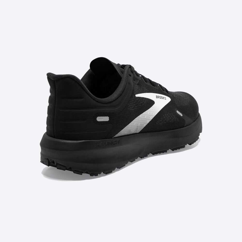 Men's Brooks Launch 9 Running Shoes Black/White | USA27013