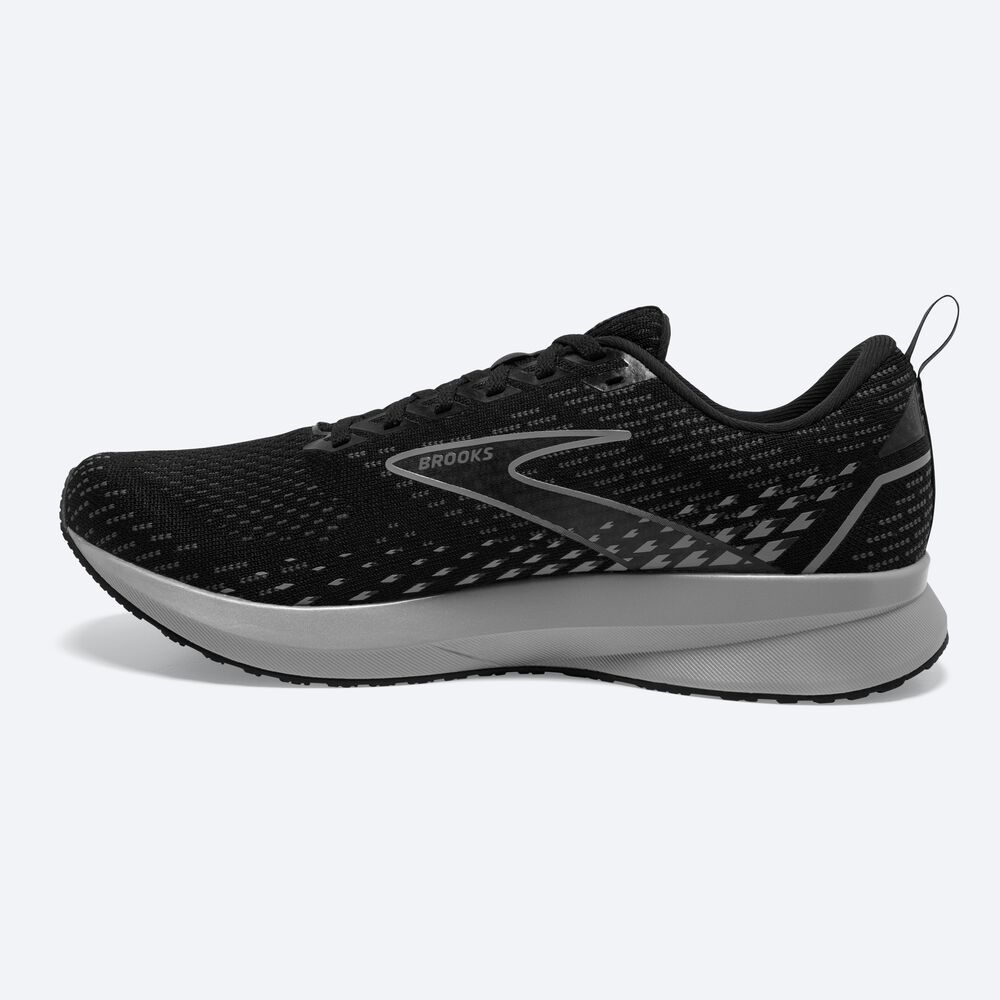 Men's Brooks Levitate 5 Road Running Shoes Black/Grey | USA36054