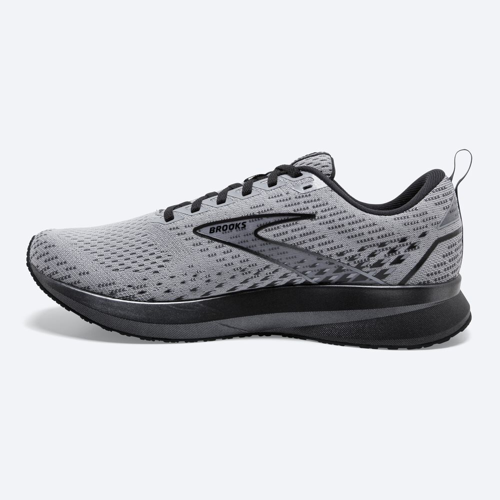 Men's Brooks Levitate 5 Road Running Shoes Grey/Black | USA65410