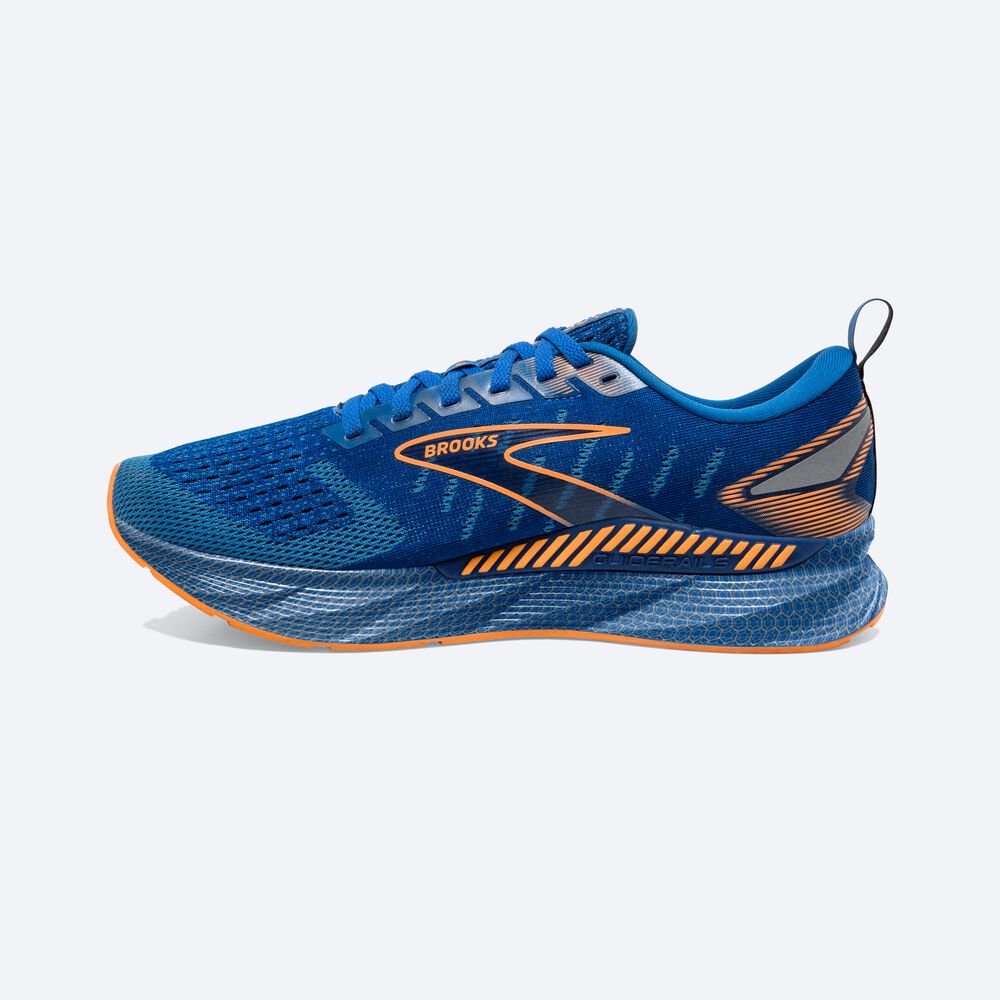 Men's Brooks Levitate GTS 6 Road Running Shoes Blue/Orange | USA23107