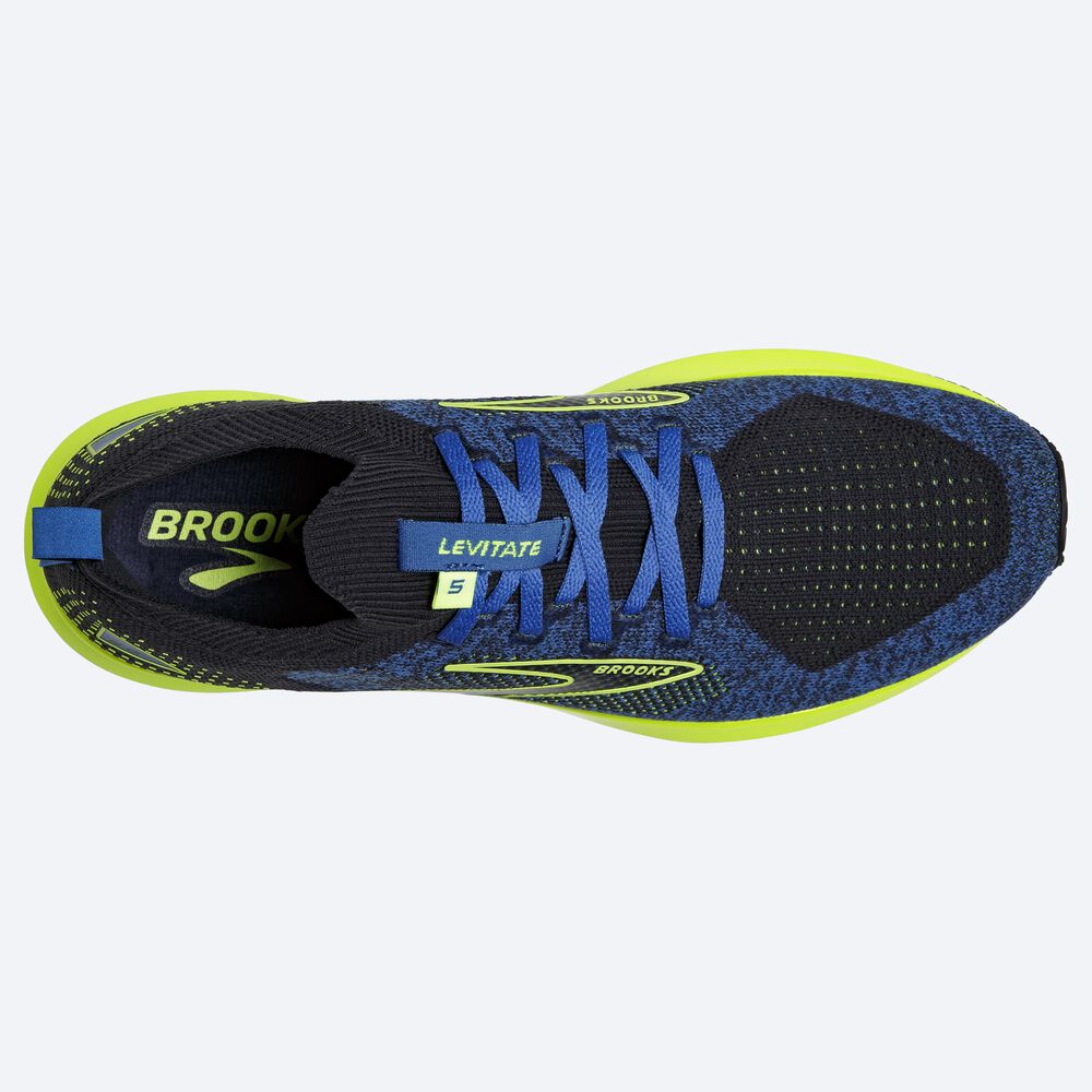 Men's Brooks Levitate StealthFit 5 Road Running Shoes Blue | USA27109