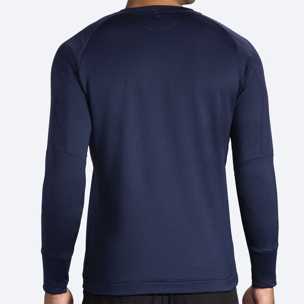 Men's Brooks Notch Thermal Long Sleeve T-Shirts Navy | USA06725