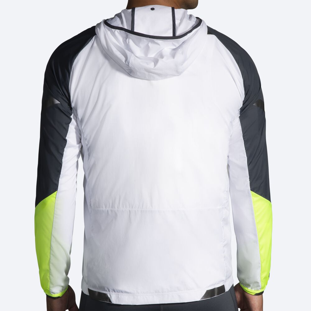 Men's Brooks Run Visible Convertible Jackets White | USA68743