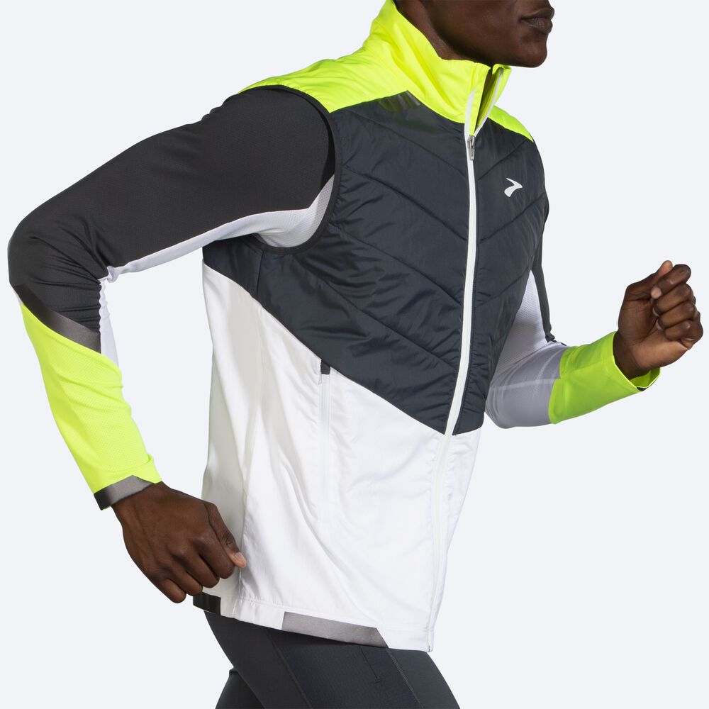 Men's Brooks Run Visible Insulated Vest White | USA51349