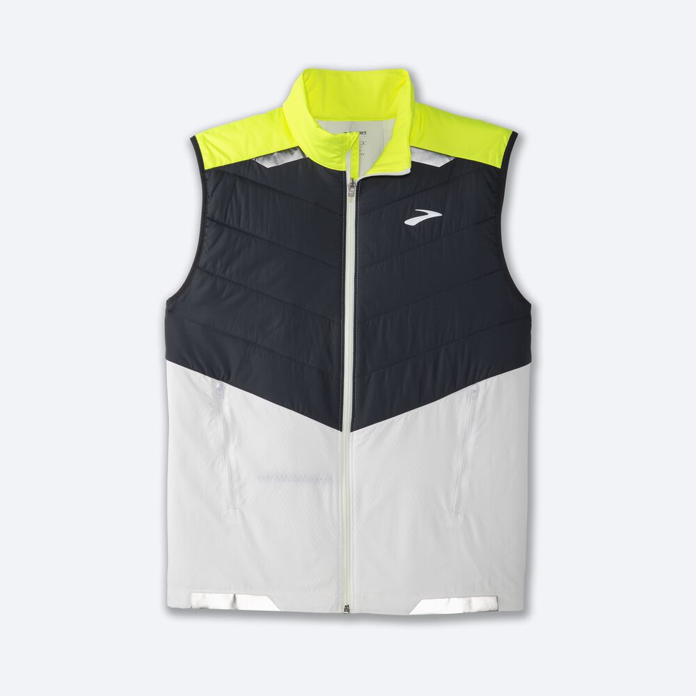 Men\'s Brooks Run Visible Insulated Vest White | USA51349