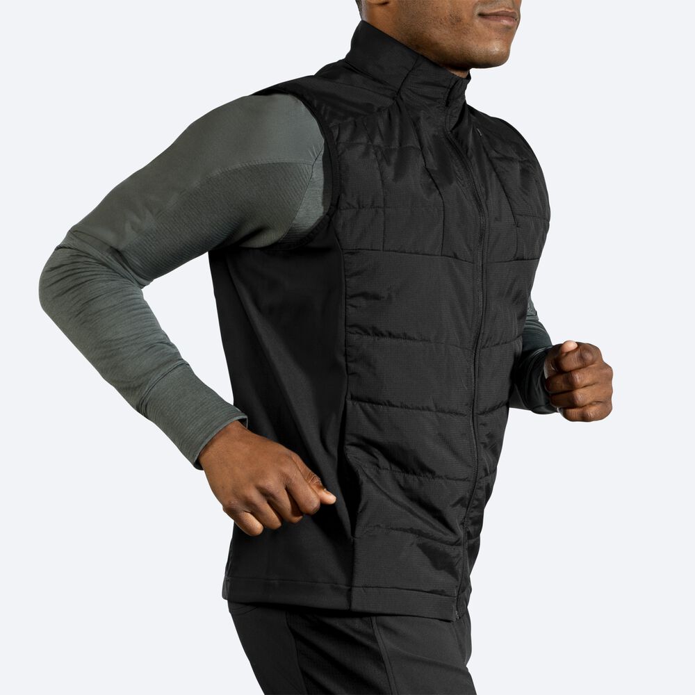 Men's Brooks Shield Hybrid Vest Black | USA25167