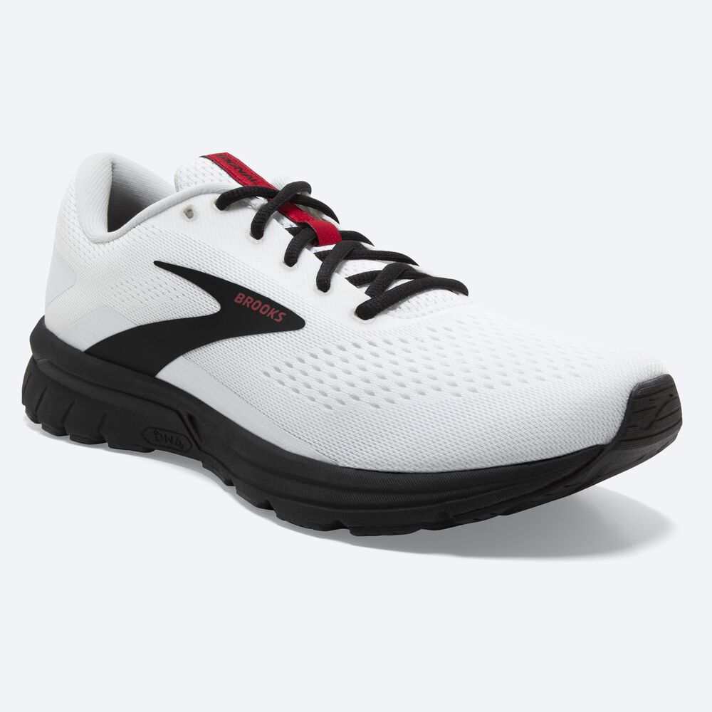 Men's Brooks Signal 3 Road Running Shoes White/Black/Red | USA83572