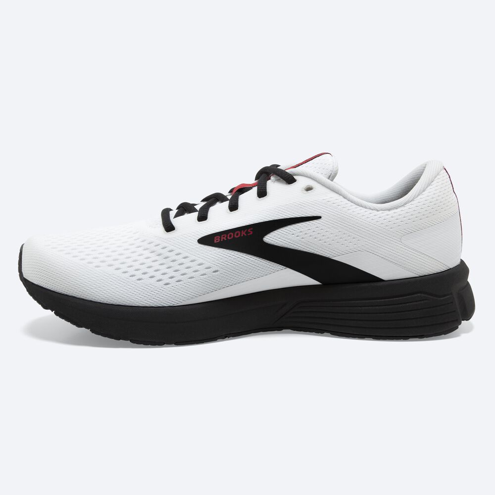 Men's Brooks Signal 3 Road Running Shoes White/Black/Red | USA83572