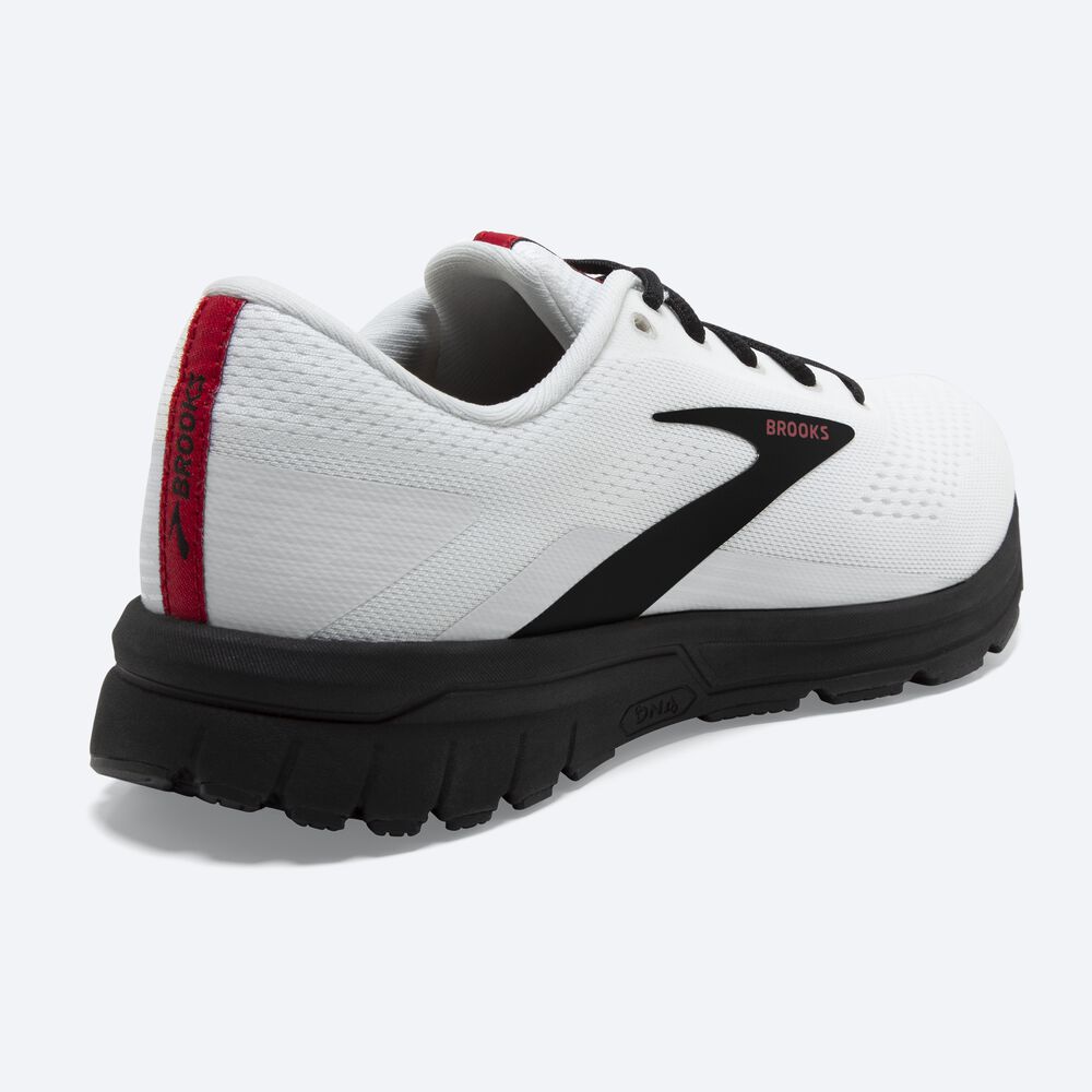 Men's Brooks Signal 3 Road Running Shoes White/Black/Red | USA83572