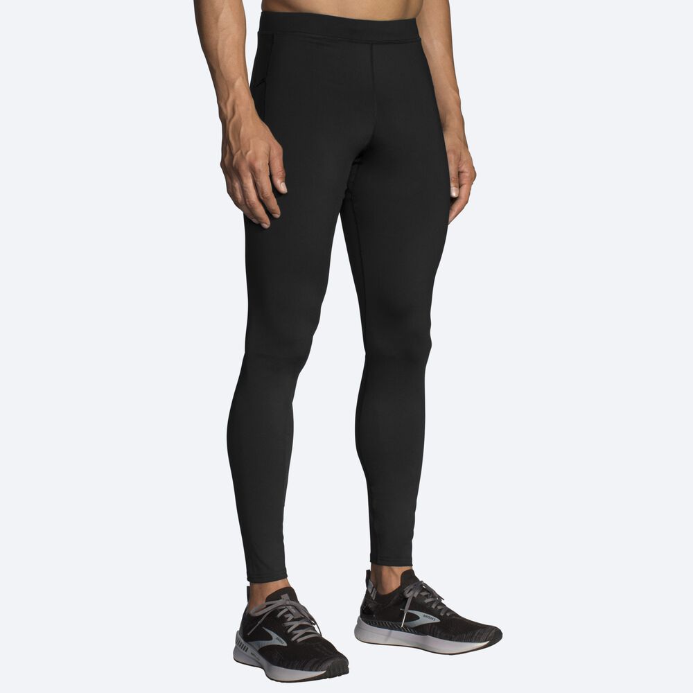 Men's Brooks Source Tight Running Tights Black | USA57618