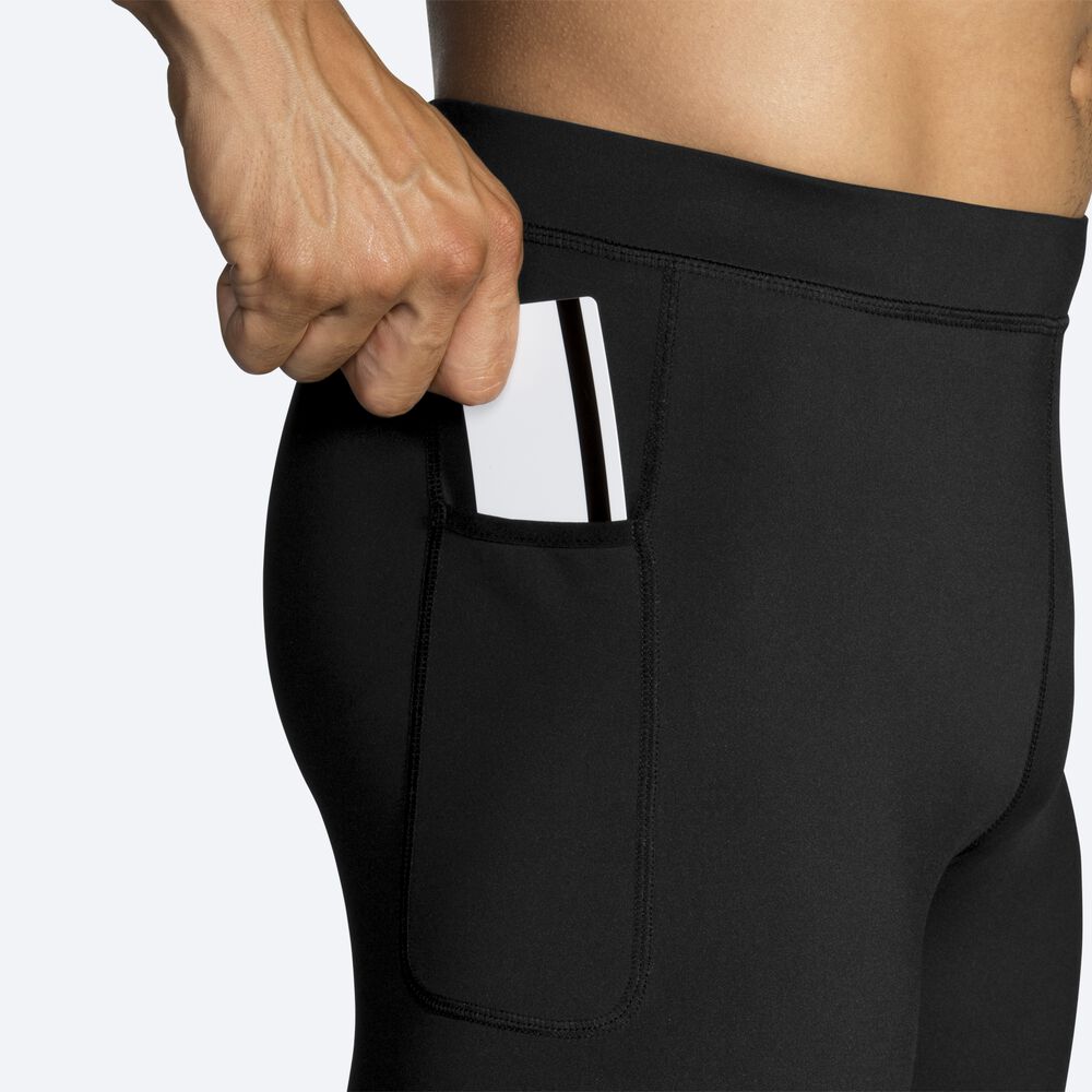 Men's Brooks Source Tight Running Tights Black | USA57618