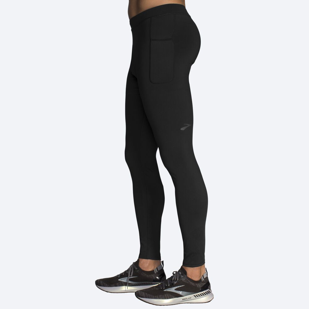 Men's Brooks Source Tight Running Tights Black | USA57618