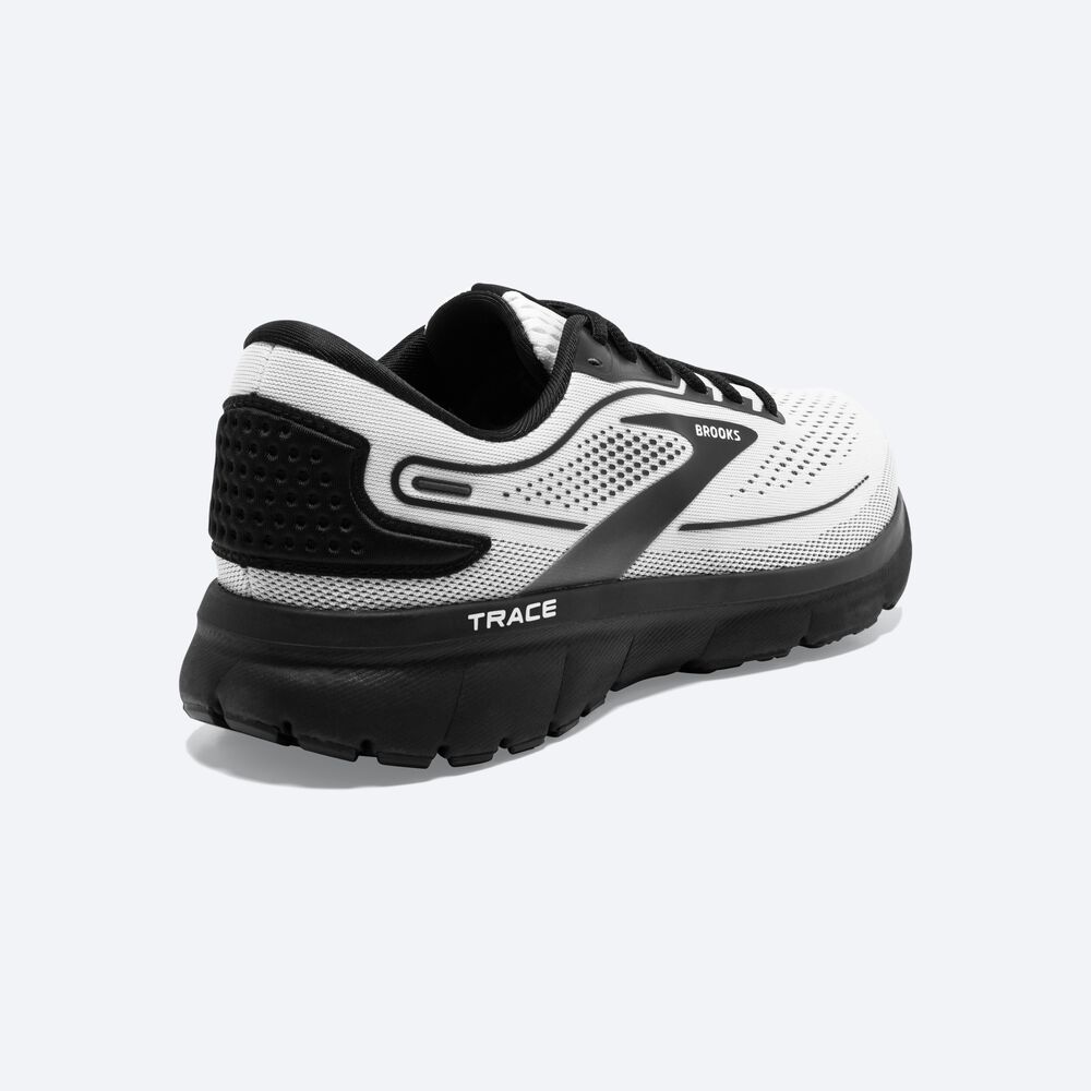 Men's Brooks Trace 2 Running Shoes White/Black | USA64129