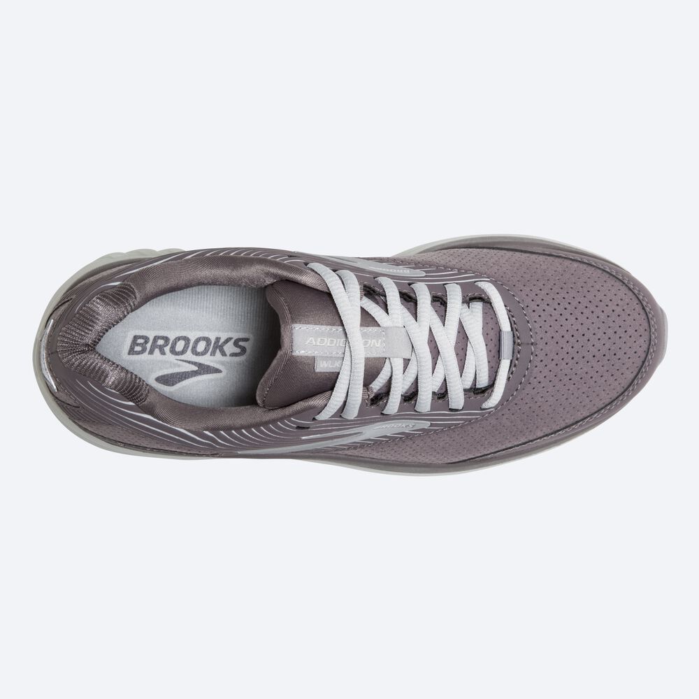 Women's Brooks Addiction Walker Suede Walking Shoes Dark Grey | USA92834