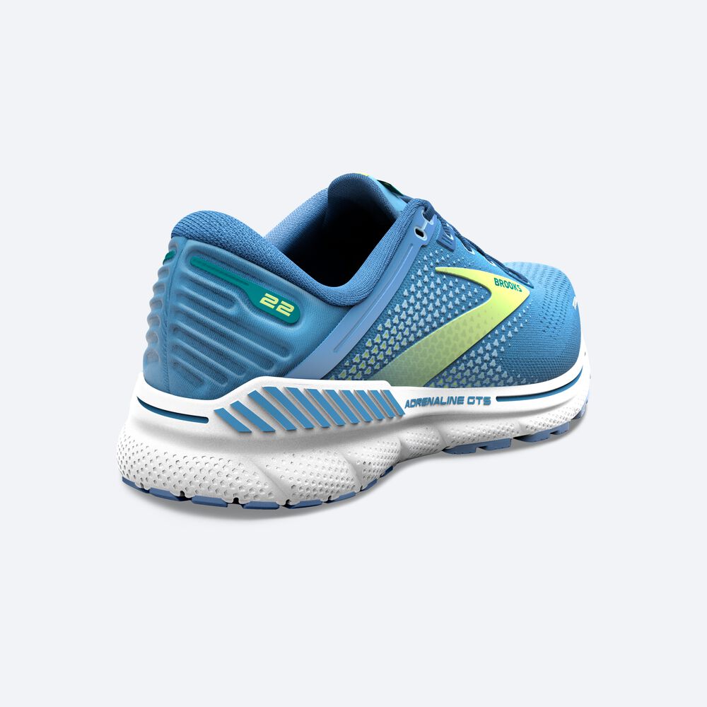 Women's Brooks Adrenaline GTS 22 Road Running Shoes Silver Blue/Green/White | USA12435