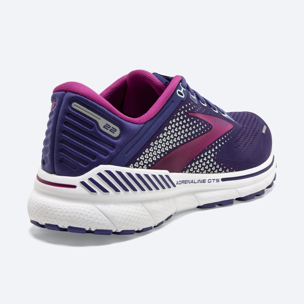 Women's Brooks Adrenaline GTS 22 Road Running Shoes Navy/Green/Pink | USA46850