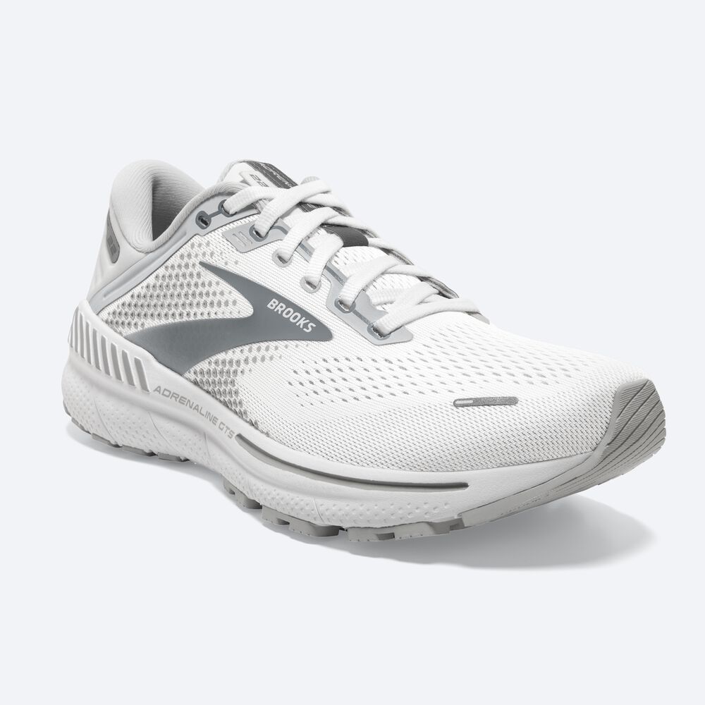 Women's Brooks Adrenaline GTS 22 Road Running Shoes White/Grey | USA53089