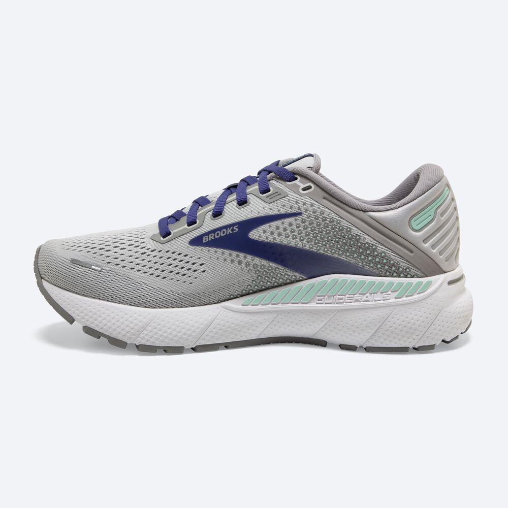 Women's Brooks Adrenaline GTS 22 Road Running Shoes Grey/Blue/Green | USA61239