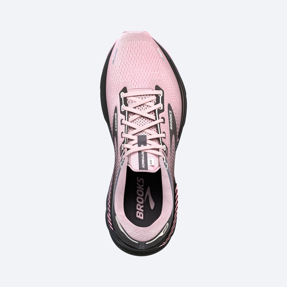 Women's Brooks Adrenaline GTS 22 Road Running Shoes Pink/Black | USA63851