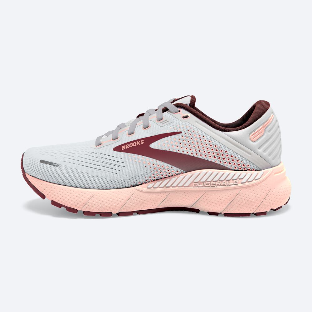 Women's Brooks Adrenaline GTS 22 Road Running Shoes Grey/Rose/Brown | USA87520