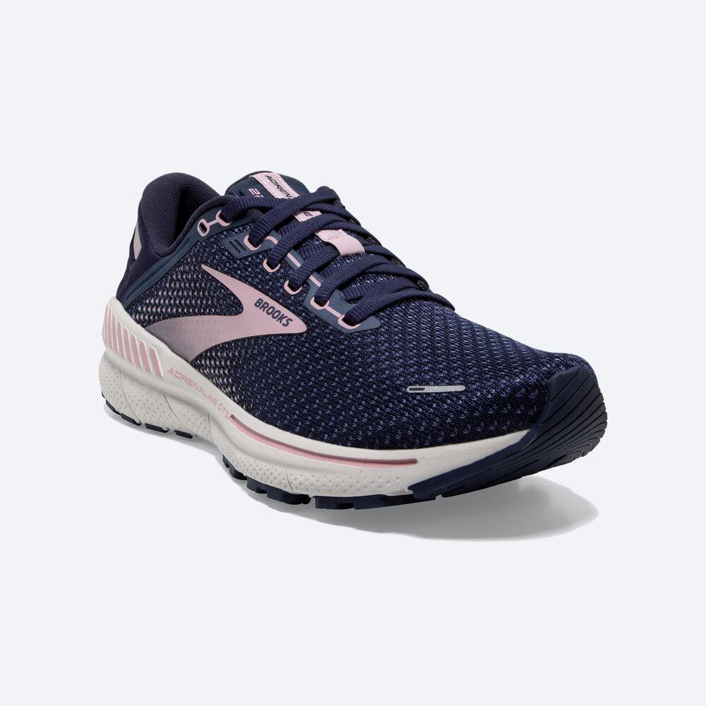 Women's Brooks Adrenaline GTS 22 Road Running Shoes Navy | USA95061