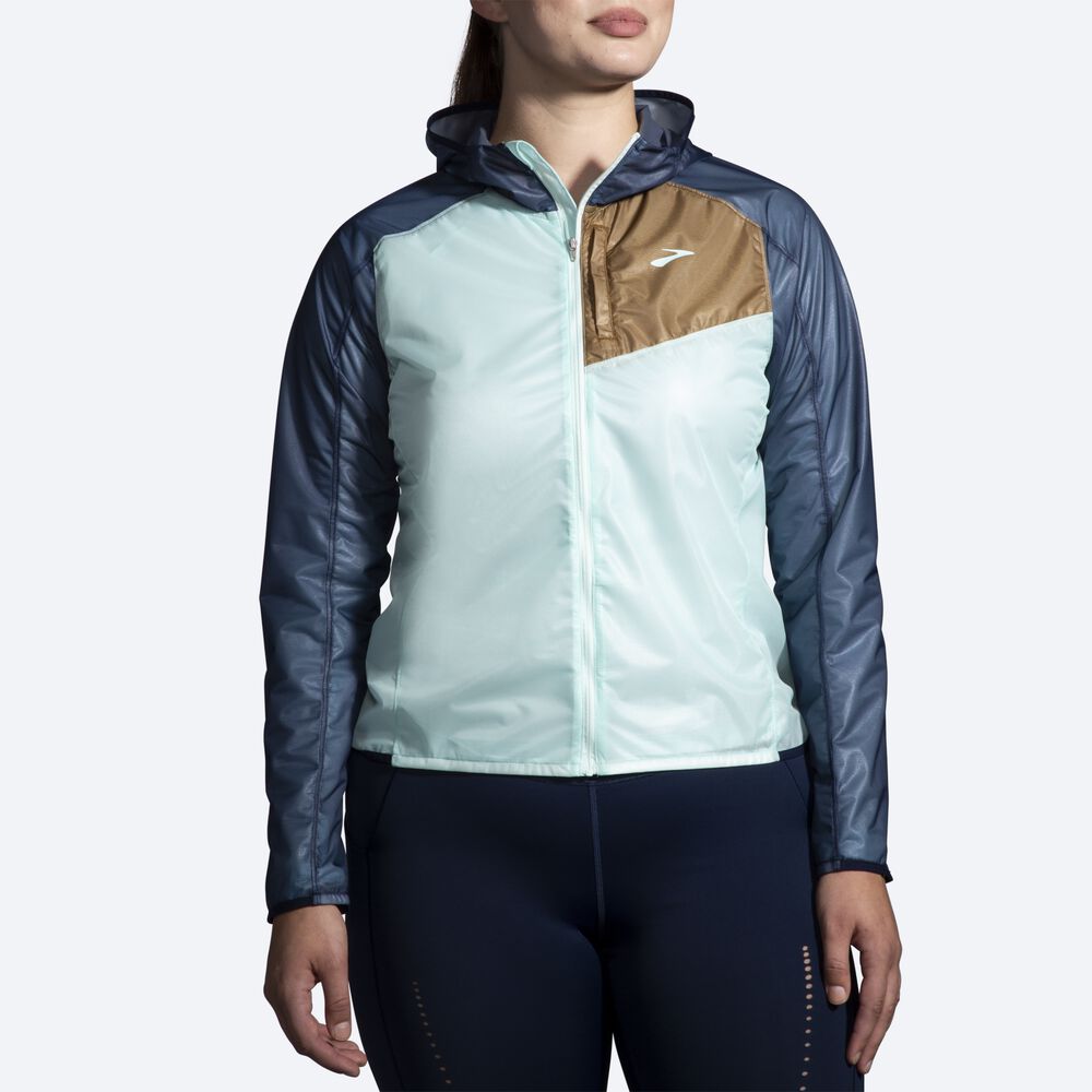 Women's Brooks All Altitude Jackets Blue Multicolor | USA03821