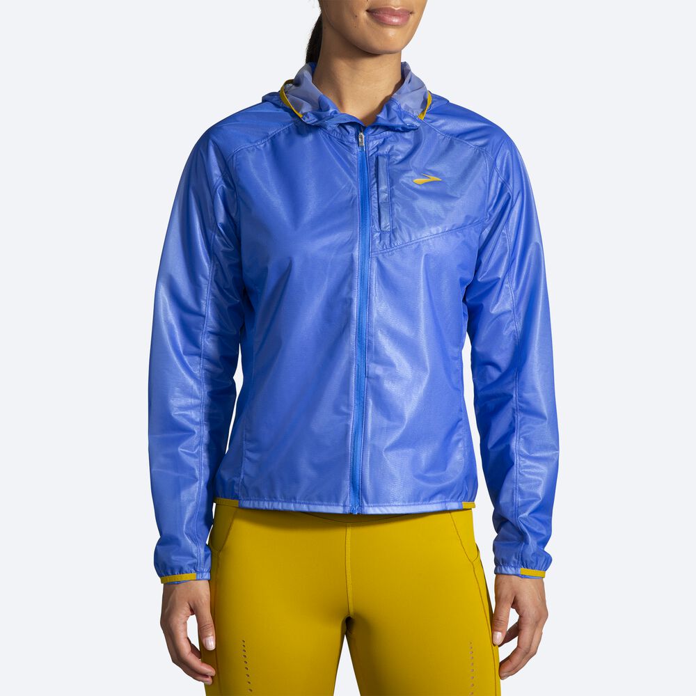 Women's Brooks All Altitude Jackets Blue/Gold | USA27015