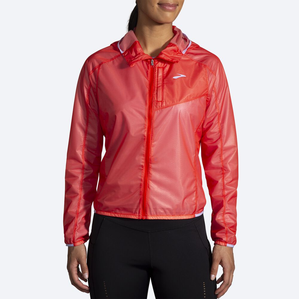 Women's Brooks All Altitude Jackets Red/Purple Grey | USA42951