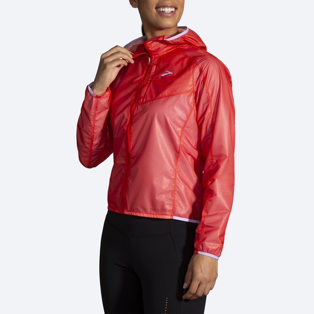 Women's Brooks All Altitude Jackets Red/Purple Grey | USA42951